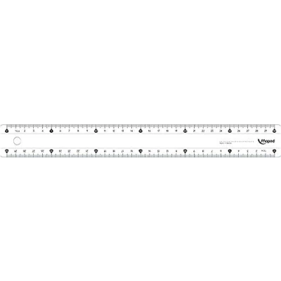 Abbildung von Maped M146119 Lineal 30 cm, Essentials 146, mit Schutzhülle, 1 Stück