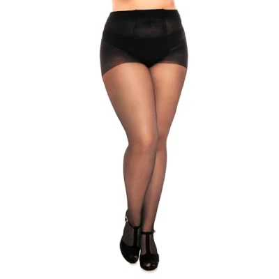 Abbildung von Glamory Damen Supersize Strumpfhose, 20 DEN, Schwarz (Schwarz Schwarz), 8XL 10XL 76 86