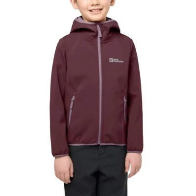 Abbildung von Jack Wolfskin Fourwinds KIDS Unisex Softshelljacke für Kinder, Größe: 140, Boysenberry