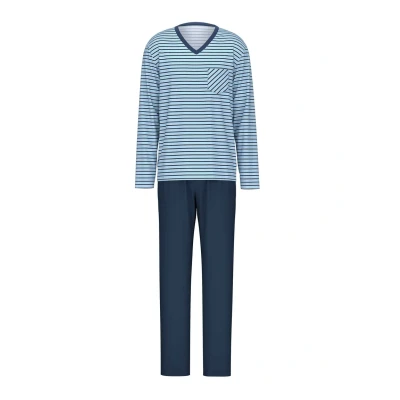 Abbildung von Calida Relax Streamline 4 Nachtwäsche Set, Herren, Größe: Small, Cascade blue