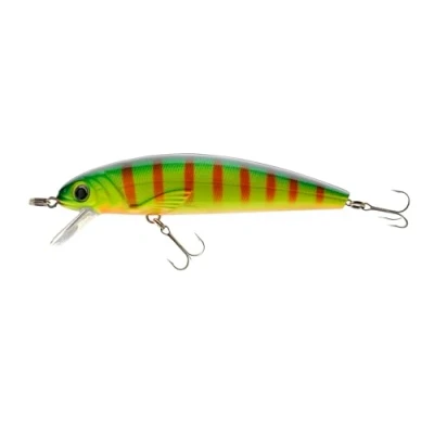 Abbildung von Abu Garcia Tormentor Schwimmköder Erhältlich in Mehreren Größen, ideal für Forelle, Barsch, Hecht, Zander, Barsch und Lachs, verführerische Aktion mit leuchtenden Farben, Grün Orange 9 cm