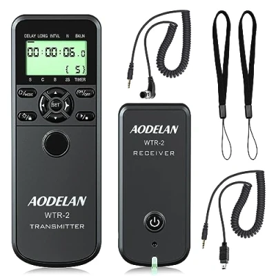 Abbildung von AODELAN Kamera Fernauslöser für Nikon, Kabellose Timer Fernbedienung Nikon Df Z7 Z6 D750 D850 D4 D5 D7200 D3300 D610 Coolpix P1000 P7700 P7800