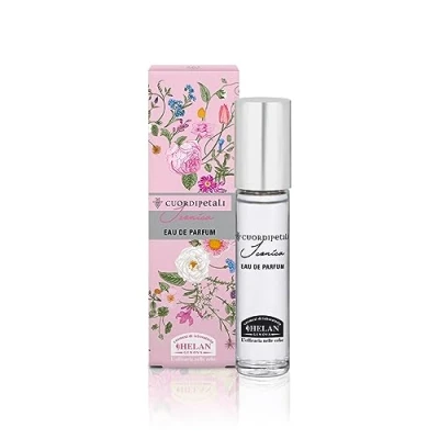 Abbildung von Helan, Cuor di Petali, Iconic, Damenduft, Eau de Parfum, blumiger Duft, Puder, Moschus, Harmonie zwischen Rosenholz und weißem 10 ml, hergestellt in Italien