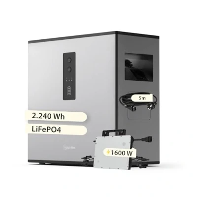Abbildung von Hoymiles MS A2 Solarbatterie, 2.2 kWh, LFP mit oder ohne Wechselrichter (MSA2 + HMS 1600 4T 5m)