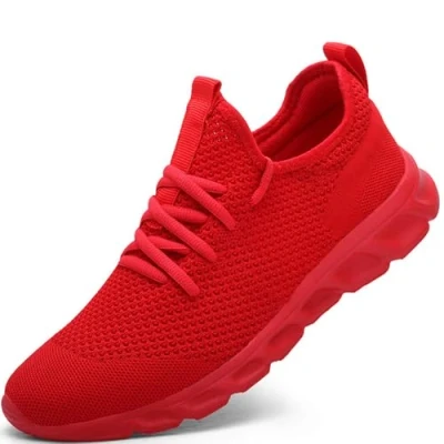 Abbildung von Damyuan Herren Laufschuhe Turnschuhe Sportschuhe Running Sneaker Freizeit Straßenlaufschuhe Fashion Leichtgewichts Atmungsaktiv Walkingschuhe Outdoor Fitness Jogging Sportsschuhe Rot 42 EU