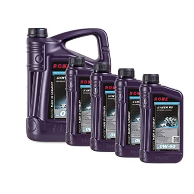 Abbildung von ROWE 5 + 4x 1 Liter HIGHTEC SYNTH RS SAE 0W 40 Motorenöl Pkw Motoröl für moderne und sportliche Otto oder Dieselmotoren, mit ohne Turboaufladung