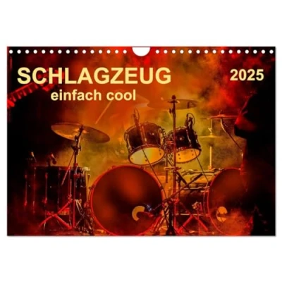 Abbildung von Schlagzeug einfach cool (Wandkalender 2025 DIN A4 quer), CALVENDO Monatskalender