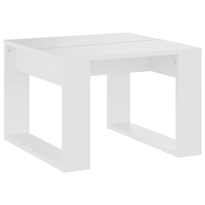 Abbildung von vidaXL Beistelltisch Couchtisch Wohnzimmertisch Kaffeetisch Sofatisch Teetisch Tisch Wohnzimmer Wohnzimmermöbel Weiß 50x50x35cm Holzwerkstoff