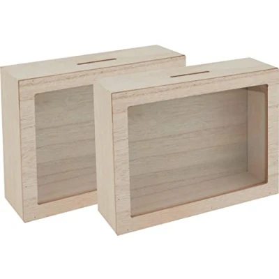 Abbildung von VBS Spardose Spardose, mit Sichtfenster 20 cm x 15 6 2er Pack