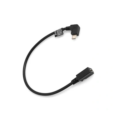 Abbildung von System S Micro USB 90 Links gewinkelt Winkelstecker zu Buchse Circa 27cm Adapter Kabel Verlängerung