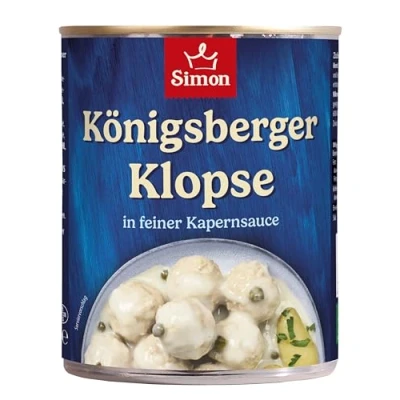 Abbildung von Werner Simon 8 Königsberger Klopse in Kapernsauce 800g der recyclebaren Konservendose