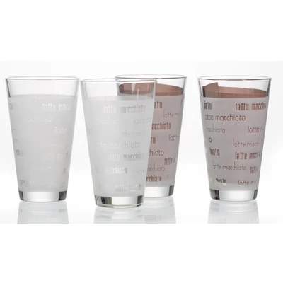 Abbildung von Ritzenhoff &amp; Breker Latte Macchiato Glas &quot;Chicco&quot;, (Set, 4 tlg., (4 Becher), Schrift Dekor, teilig