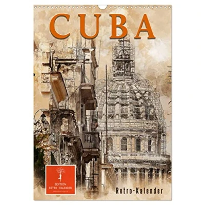 Abbildung von Cuba Retro Kalender (Wandkalender 2025 DIN A3 hoch), CALVENDO Monatskalender