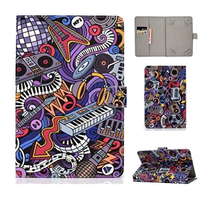 Abbildung von Universal Hülle für 7.5&quot; 8.5&quot; Tablet, Schutzhülle Case Samsung Galaxy Tab S2 8&quot;, Lenovo 4 8/Tab3 8/Tab 2 A8 50, Huawei MediaPad T3 8