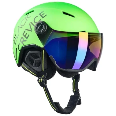 Abbildung von Black Crevice Skihelm Vail mit Visier, neon grün, M (55 58 cm)…