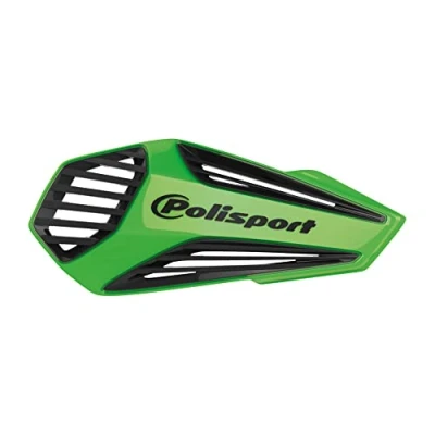Abbildung von Polisport 8308400008 Handprotektoren MX AIR 1 Style Befestigungspunkt aus Kunststoff inklusive Befestigungskit kompatibel mit Allen Enduro/MX/ATV Modellen in Farbe grün/schwarz
