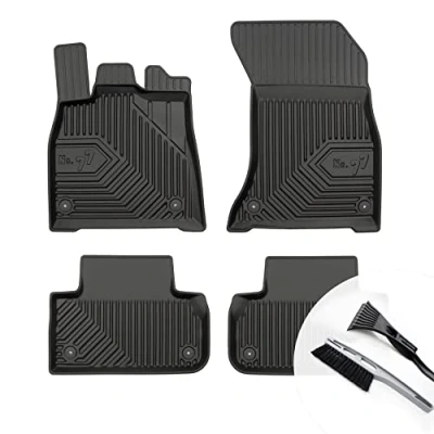 Abbildung von moto MOLTICO Gummimatten Auto, 4 teiliges Set, Allwetter Gummi Fußmatten mit Rand, Antirutsch &amp; Wasserfest Autoteppiche passend für Audi Q5 II ab 2016