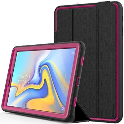 Abbildung von TECHGEAR D Fence Hülle für Samsung Galaxy Tab A 10.5 Zoll (SM T590) Schlanker, schlagfester, robuster Schutzanzug Rüstung Defence Smart Fall Kinder Schulen Builders Workman Schale Violett