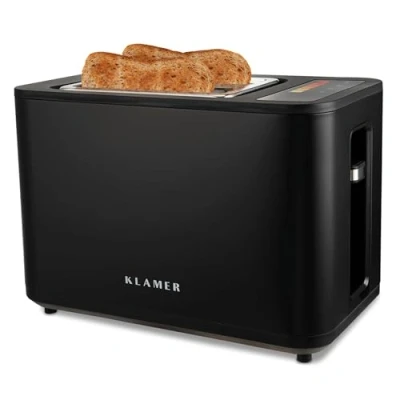 Abbildung von KLAMER Toaster mit Brötchenaufsatz, hochwertiger 2 Scheiben Toaster, 6 Bräun…, 900 W