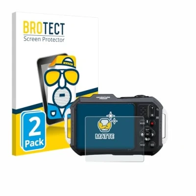 Abbildung von BROTECT Entspiegelungs Schutzfolie für Ricoh Pentax WG 1000 (2 Stück) Matte Displayschutz Folie, Anti Reflex, Fingerprint