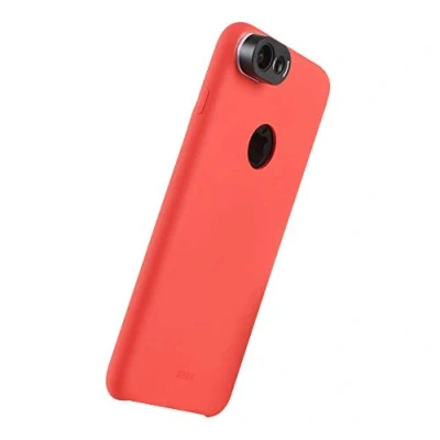 Abbildung von SIRUI Schutzhülle rot für iPhone 7 Plus / 8 Plus, mit Doppel Objektiv 18mm &amp; 85mm