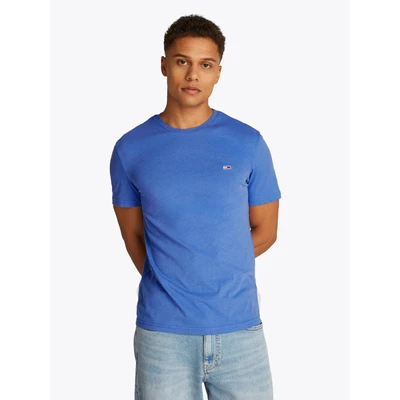 Abbildung von Tommy Jeans SLIM Jaspe TEE Tshirt basic, Herren, Größe: 48, Tempo blue