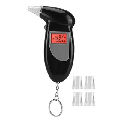 Abbildung von alkoholtester,Alkoholtester,Alkoholtester Alkoholtester,Tragbare Lcd Digitalanzeige Atemalkohol Tester Alkohol Analysator Mit Hintergrundbeleuchtung Genaue Messung,Schnell Reagieren