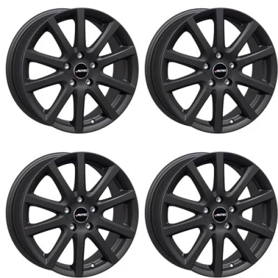 Abbildung von 4x AUTEC Felgen Alufelgen SKANDIC ECE 6.5x16 ET47 5x100 Schwarz matt kompatibel mit Seat Ibiza
