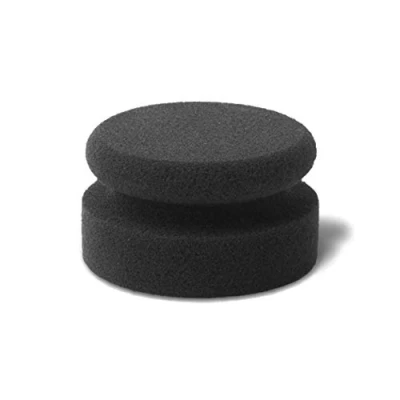 Abbildung von ProfiPolish Auftragspad Soft anthrazit Ø 90 mm Handpad Puck retikuliert Premium Schaum Polieren Polierschaum Wachs auftragen