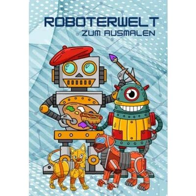 Abbildung von Roboterwelt zum Ausmalen: Mechanische Freunde. Malbuch mit kreativen Ausmalbildern für technikbegeisterte Kinder ab 3 Jahren. Faszinierende Malvorlagen Roboterliebhaber und Technikfans.