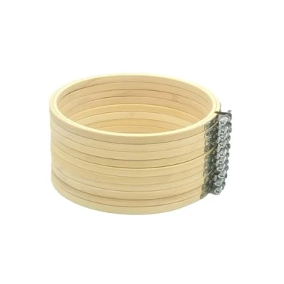 Abbildung von Cleana Arts 10 Pack Stickrahmen Bambus Kreis Kreuzstich Hoop Ring 15cm