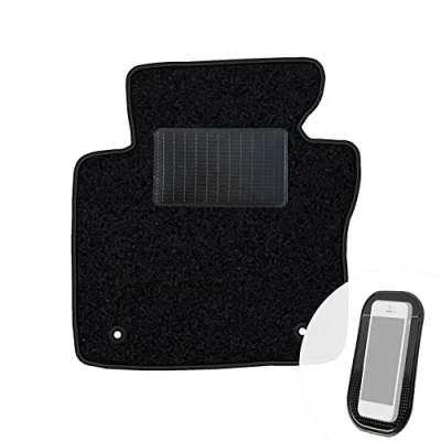 Abbildung von moto MOLTICO Fahrer Fußmatte Auto Velours Fahrerseite Autoteppiche Schwarz Fahrermatte 1 teilig passend für VW Caddy II 2003 2020