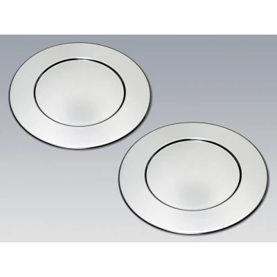 Abbildung von chg Set 166F 48 05 Platzteller, 2 er Set, extra starke Edelstahl rostfrei Qualität 0,7 mm