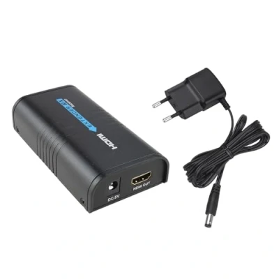 Abbildung von Agptek Hdmi Kvm Extender Router Schlalter Mit Ethernet Kabel,Der Ultra Hd 1080P@60Hz USB Tastatur Und Maussteuerung Unterstützt (Lkv373 Rx) 100 M Schwarz