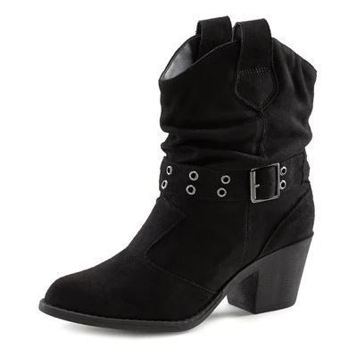 Abbildung von LASCANA Cowboy Stiefelette, Boots, Western Ankleboots VEGAN