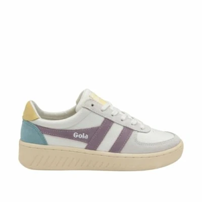 Abbildung von Gola Unisex Grandslam Trident Sneaker, White/Khaki/Fluro Pink, 38 EU