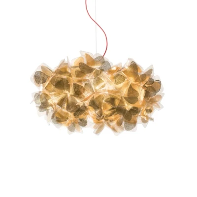 Abbildung von Slamp Hängeleuchte Clizia Mama Non Mama, Ø53cm, gold/rot