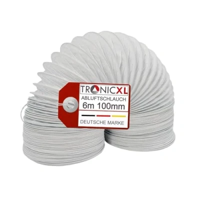 Abbildung von TronicXL Abluft Set PVC Schlauch 100 mm 6m Trockner Klimaanlage Abluftschlauch