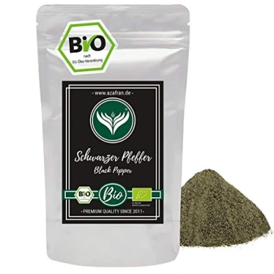Abbildung von Azafran BIO Pfeffer (Pfefferkörner gemahlen) Pulver schwarz 250g