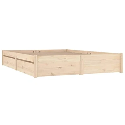 Abbildung von vidaXL Bett mit Schubladen Holzbett Massivholzbett Bettgestell Bettrahmen Doppelbett Lattenrost Schlafzimmerbett Schlafzimmermöbel 200x200cm