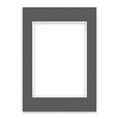 Abbildung von nielsen Conservation Passepartout Karton 1,5 mm Außenformat 42x59,4 cm (DIN A2) für Bildformat 29,7x42 A3) Graphitgrau (dunkelgrau) strukturierte Oberfläche