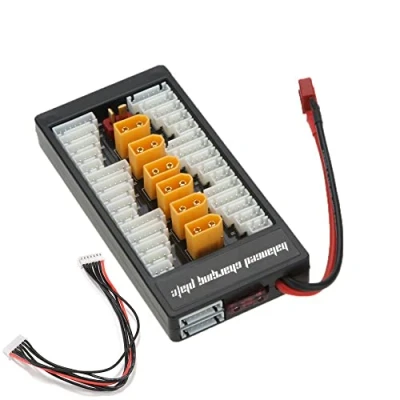Abbildung von RC XT60 Paralleles Ladeboard Ausgleichsladegerät Erweiterungs T Stecker Kompatibel mit 2 6S LiPo Akkus