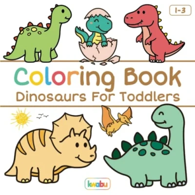 Abbildung von Coloring Book Dinosaurs For Toddlers: First Doodling Children Ages 1 3 Many Big Dino Illustrations Coloring, &amp; Learning (First Books Toddler 3)
