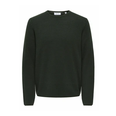 Abbildung von Only &amp; Sons Normal Geschnitten Rundhalsausschnitt Strickpullover, Herren, Größe: Small, Rosin