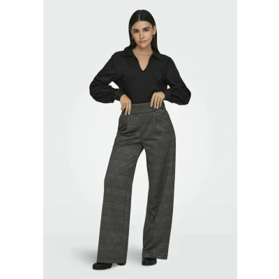 Abbildung von JDY Jdygeggo MIA LONG Check Stoffhose, Damen, Größe: XSx32, Granite grey