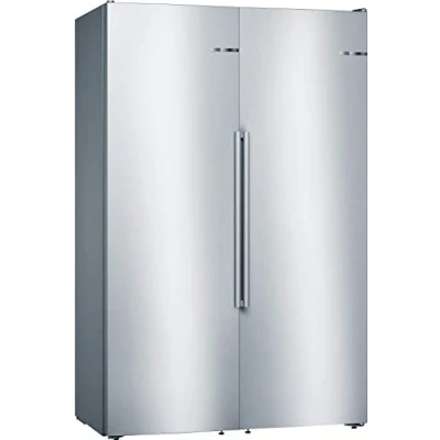 Abbildung von Bosch KAF95PIEP Europäischer Side by Kühlschrank, 186 x 120 cm, 300L Kühlen + 242L Gefrieren, VitaFresh pro 3x längere Frische, NoFrost nie wieder abtauen, EasyLift flexible Glasplatten