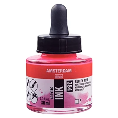 Abbildung von Amsterdam Acrylic Ink Bottle Reflex Rose 384
