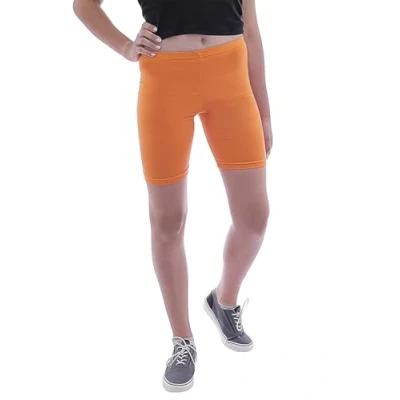 Abbildung von YESET Damen Sport Shorts Hotpants Sportshorts Radler Kurze Leggings Baumwolle orange S