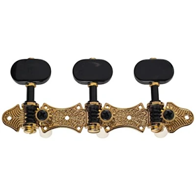 Abbildung von Golden Gate F 2113 Mechaniken Deluxe für Klassik Gitarren 2 Platten mit drei gold/schwarz
