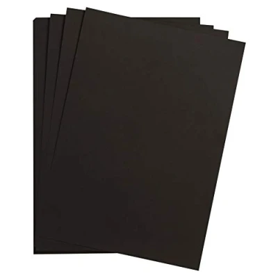 Abbildung von Clairefontaine 975250C Packung mit 25 Bastelkartons Maya, 185g, DIN A4, 21 x 29,7cm, 1 Pack, Schwarz